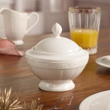 Villeroy & Boch 10-4392-0960 Gray Pearl Sugar Bowl, Porcelain 1043920960