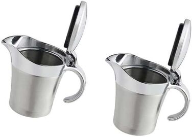 HomeDecTime 2 x Double-Walled Sauce Bowls Stainless Steel Thermal Sauce Pot
