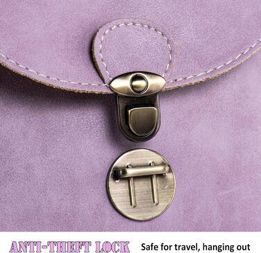 Сумка жіноча через плече Kleine Umhängetasche, екошкіра, маленька крос-боді, світло-лілова. Замок для безпеки