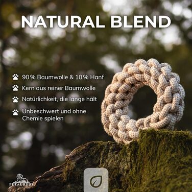 Petaureus Premium Dog Toy Large Dogs Set: Durable Puppy Toy Made of Cotton & Hemp - Ideal for Medium to Large Dogs & Active Puppies