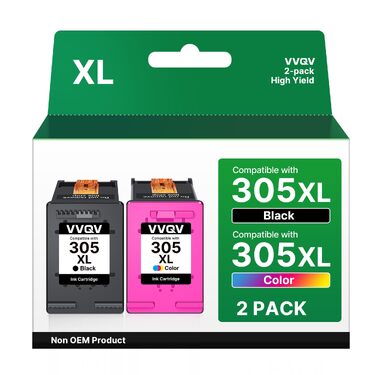 Комплект картриджів VVQV 305 XL (чорний та кольоровий) для принтерів HP DeskJet 2700, 2800, 4100, 4200 та HP Envy 6000, 6400 (2 шт.)