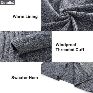 Чоловічий в'язаний пуловер з коміром-стійкою, однорядний, стильний в'язаний жакет для осені та зими (темно-сірий, S)