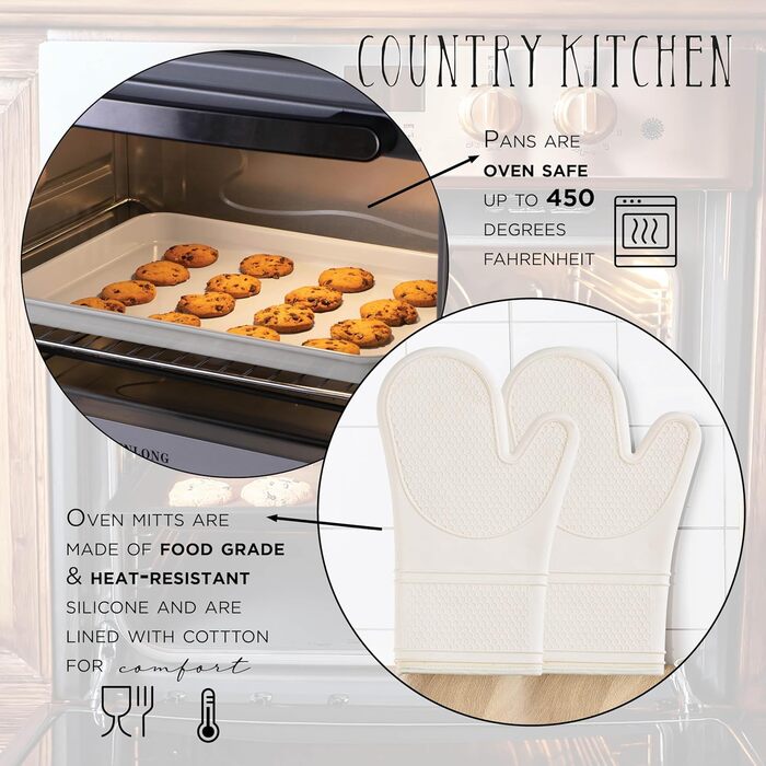 Набір форм для випічки Country Kitchen 13 шт. з антипригарним покриттям, Salbei (кремовий)