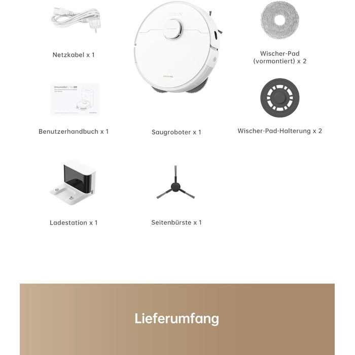 Робот-пилосос Dreame L10s Pro Gen2: 13000 Па, DuoBrush для шерсті тварин, суха та волога прибирання, LDS-навігація, 5200 mAh