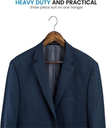 Вішак для одягу Evolluxi Lotus з масиву горіха, для сорочок та жакетів, обертовий гачок 360 градусів, ретро стиль (12 шт.)