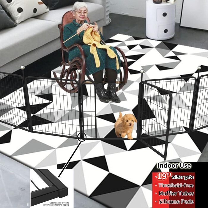 Клітка для собак на 81,3 см, переносний вольєр для собак середніх та великих порід, з нержавіючої сталі, з ременями для перенесення, 2 додаткові пластини