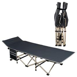Ліжко складане Yaheetech для кемпінгу, гостьове, сіре 186x66x52 см, вантажопідйомність до 150 кг з сумкою для транспортування