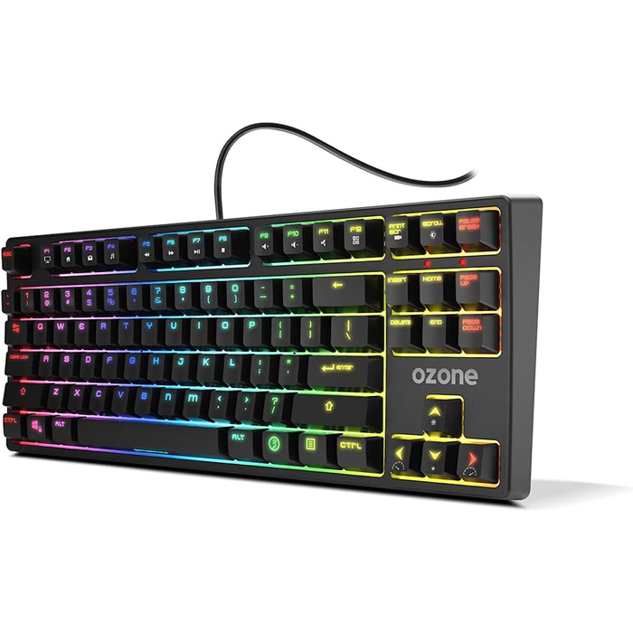 Ozone Gaming Gear Double TAP: Клавіатура + Миша для ігор, RGB підсвітка, сенсор Avago 4000 DPI, USB, Battle Royale
