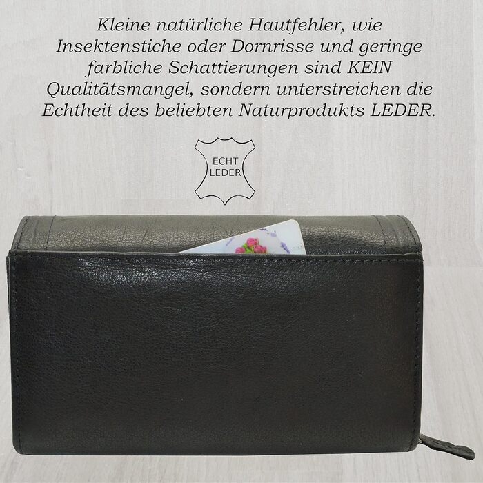 Robust buffalo leather restaurant wallet/billfold with RFID protection and magnetic closure