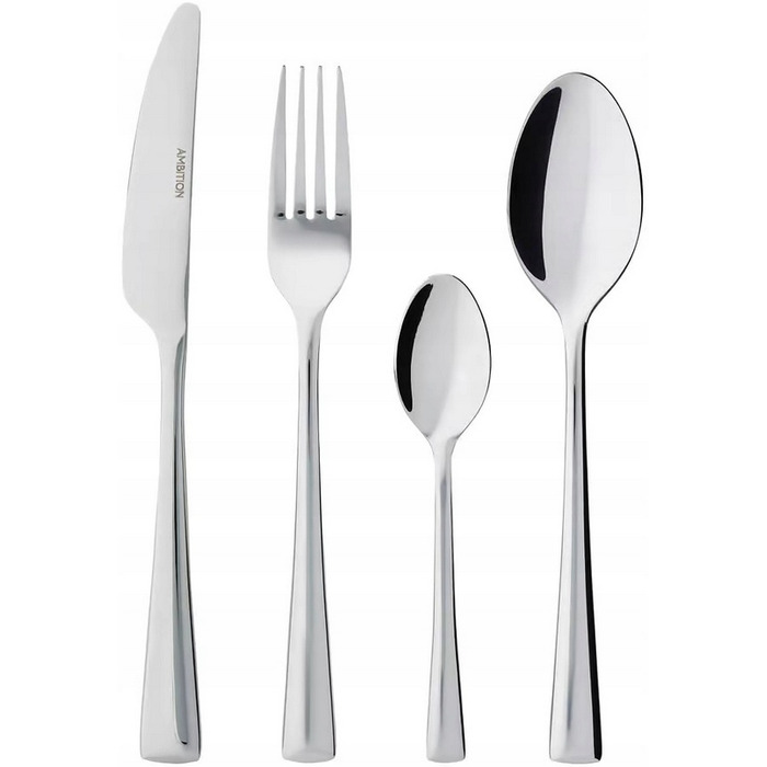 Набір столових приборів Ambition Siena, 48 предметів, на 12 осіб, полірована сталь