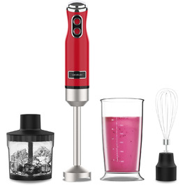 Блендер Cecotec Stabmixer Power RetroRed 1200MAX Cream&Crush: 1200 Вт, CrossBlades, 2 швидкості, комплект аксесуарів