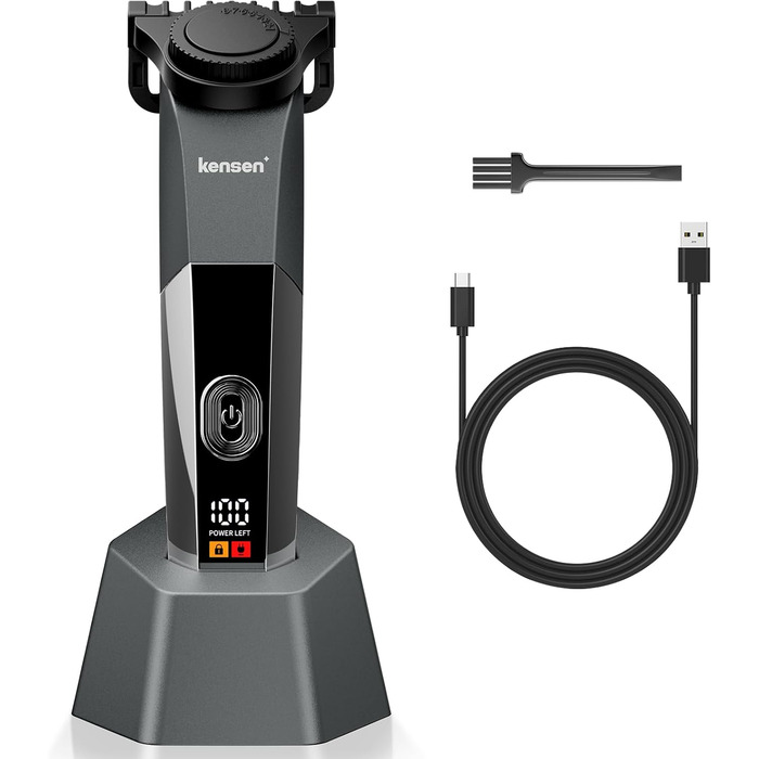 Мультитриммер для тіла чоловічий Intimrasierer Mann - Водонепроникний тілотриммер для чоловіків з насадками для ніг, пахв та зони бікіні. Чорний