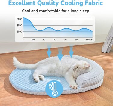 Підвісне ліжко для котів CATISM 360° з можливістю обертання, кошик для сну, 36x38 см, до 20 кг (блакитний)