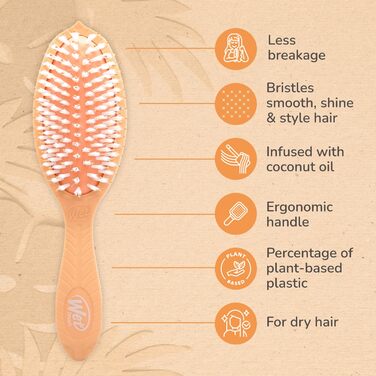 Щітка для волосся Wet Brush Go Green з олією кокосу - унісекс, 1 шт.