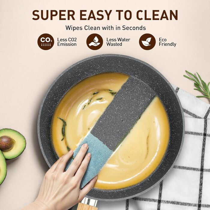 Набір посуду DishDelight 12 шт: сковороди та каструлі з антипригарним покриттям, підходить для індукційних, газових плит та мікрохвильовки, сірий