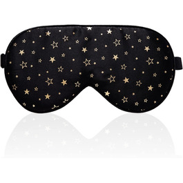 Шовкова маска для сну Townssilk, 100% шовк, регульовані стрічки, комфортна, м'яка, Goldenstar, 1 шт.
