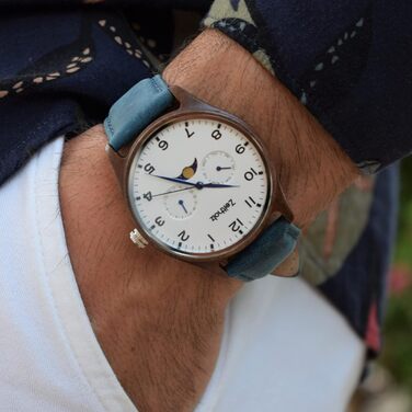 Годинник чоловічий Zeitholz Holzuhr з натурального дерева, 42 мм, кварцовий механізм, колекція Klitten, екологічний дизайн