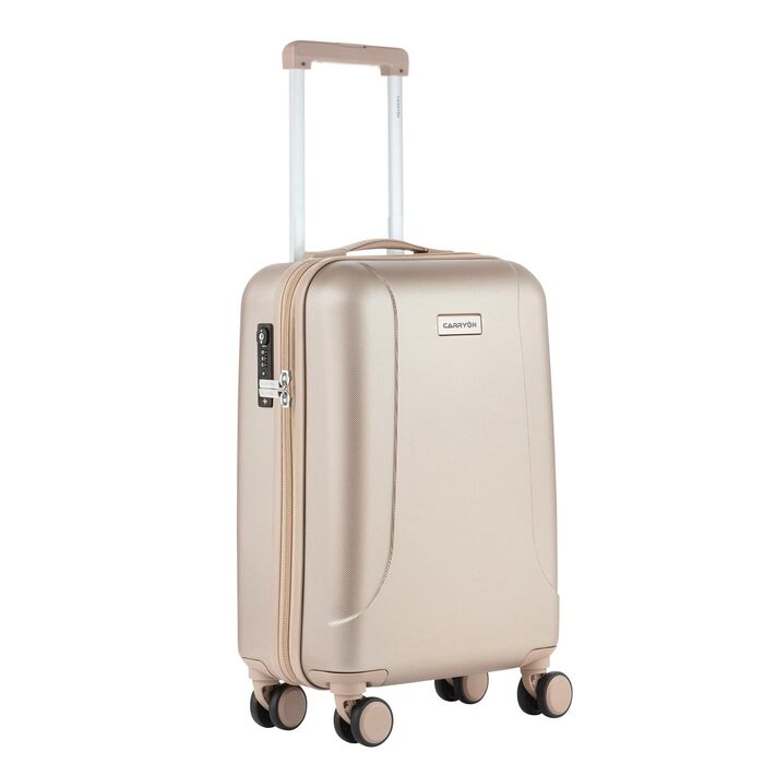 Чемодан ручної поклажі CarryOn Skyhopper з жорстким корпусом 55x35x20 см, TSA, подвійні колеса (Золотий, Маленький)