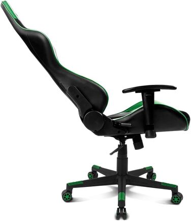 Ігрове крісло Drift DR175GREEN, екошкіра, 2D підлокітники, клас 4, чорний/зелений