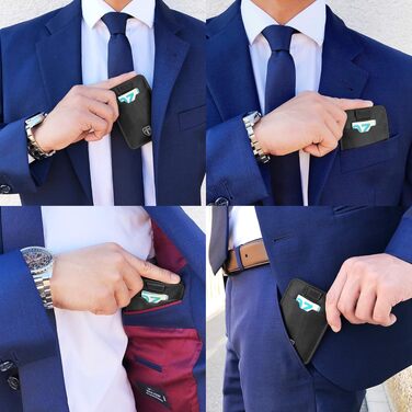 Слимок гаманець-картхолдер TRAVANDO Dallas для чоловіків, RFID захист, на 12 карт, чорний