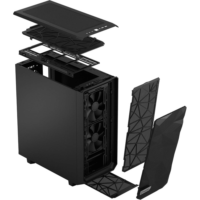 Корпус для ПК Fractal Design Meshify 2 Compact Black ATX, Mid Tower, високий повітряний потік, глуха бічна панель