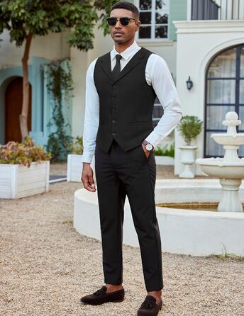 Жилет чоловічий COOFANDY, класичний крій, чорний (3XL)