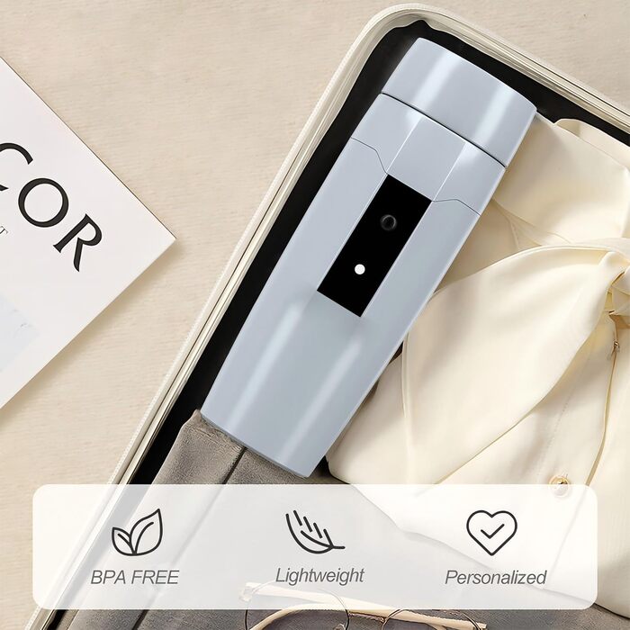 Електричний чайник Glas Elektrisch 0.6L, 500W з регулюванням температури 40-75°C, таймером, сенсорним керуванням, BPA-free, компактний, для дому/кемпінгу, білий (сірий)