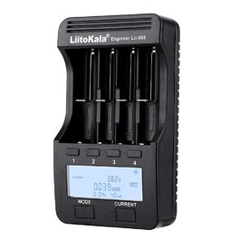 Зарядний пристрій LiitoKala Lii-500 для Li-ion, LiFePO4, Ni-MH/Cd акумуляторів 18650/21700/26650/AA/AAA/C/9V з LCD-дисплеєм