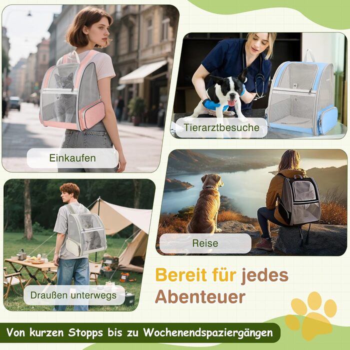 Рюкзак для тварин Allsopets: дихаючий, для котів та собак, маленьких порід, для подорожей та активного відпочинку (кремовий жовтий)