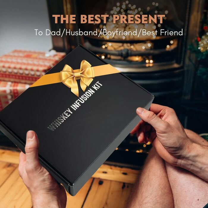 Набір для виготовлення віскі: інфузія, 8 дерев'яних стружок, кубики льоду з нержавіючої сталі, мірний стакан, барна ложка, воронка