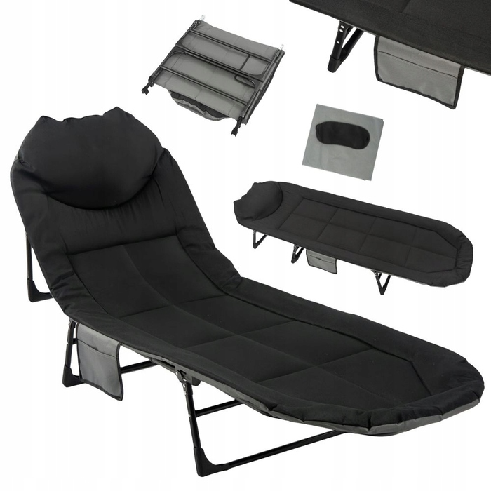 Розкладне ліжко Artnico, 200 см x 65 см, чорне