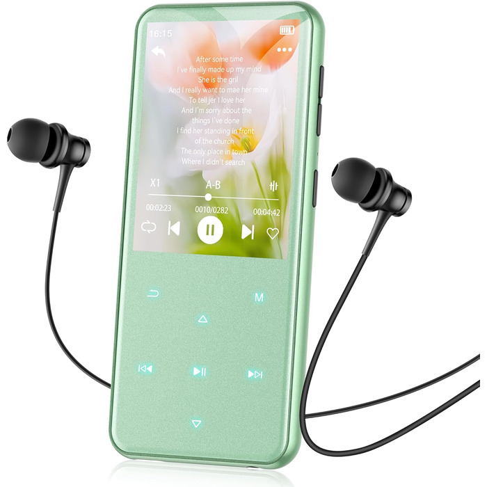 MP3 плеєр AGPTEK 64GB з Bluetooth 5.3, TFT-екраном 2.4