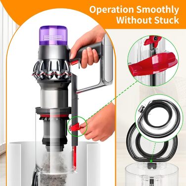 Dyson V11/V15/SV14/SV15/SV22 Replacement Dust Bin with HEPA Filter - Transparent & Reliable Vacuum Accessory