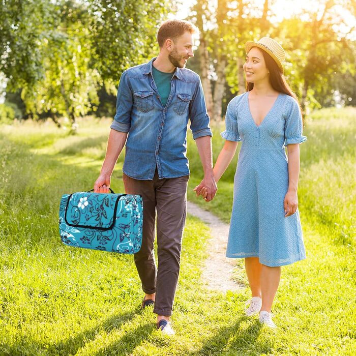 Килимок для пікніка DICLLY 200x200 см, водонепроникний, з підкладкою, що не прилипає до піску, для відпочинку на природі