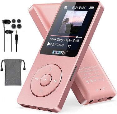 MP3-плеєр RUIZU XO2, рожевий, 64 ГБ