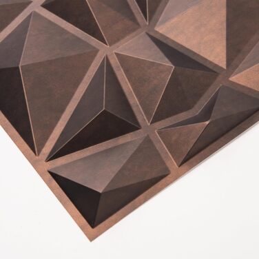 Набір 3D стінових панелей Art3d «Діамант», жорсткий ПВХ, водостійкі та термостійкі декоративні панелі (33 шт.)