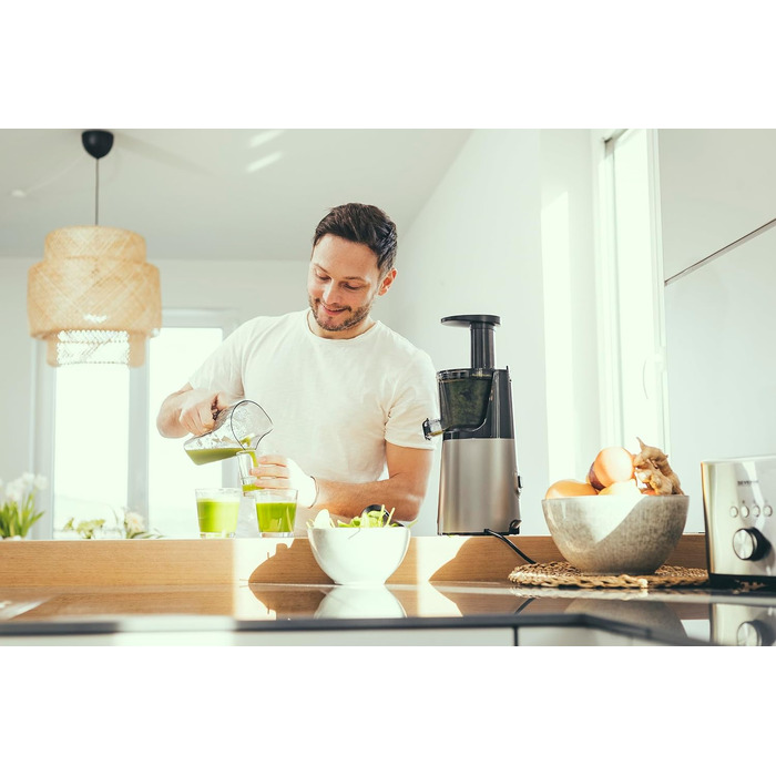 Електрична повільна соковижималка Severin для овочів та фруктів, Slow Juicer, 1.0 л