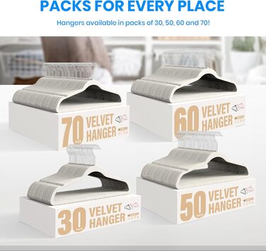 Клеiderbügel YSSOA: 50 шт. вешалок для одягу з антиковзаючою поверхнею, 360° обертання, білі, для шафи, економія місця