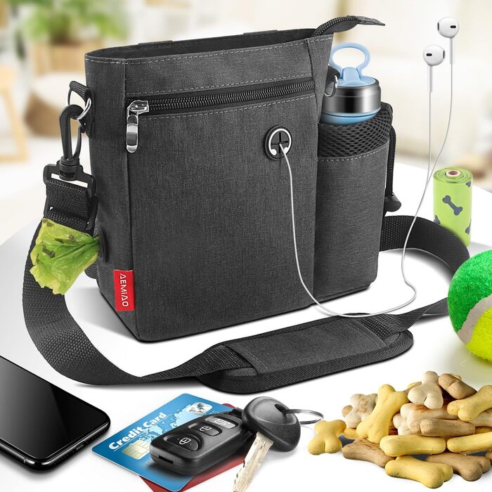 Сумка для собак Leckerlibeutels з пляшкою для води, контейнером для ласощів та відсіком для відходів