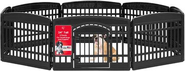 Iris Ohyama Dog Playpen with 8 Panels, 24