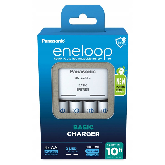 Зарядний пристрій Panasonic Eneloop BQ-CC51 з 4 акумуляторами AA 2000 mAh
