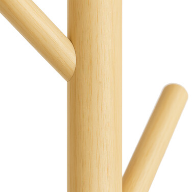 Relaxdays Bamboo Coat Rack with 8 Hooks