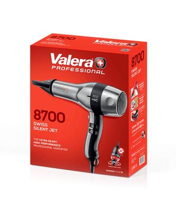 Професійний фен Valera Swiss Silent Jet 8700: 2000W, іонізація, 3 режими, чорний