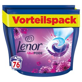 Капсули для прання кольорових речей Lenor All-in-1 PODS Amethyst Blütentraum, гігієнічне глибоке очищення та тривала свіжість, 76 шт