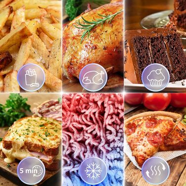 Фритюрниця Duronic XXL з 10л об'ємом та 2 камерами: подвійна фритюрниця без олії, Air Fryer для смаження без жиру (чорна)