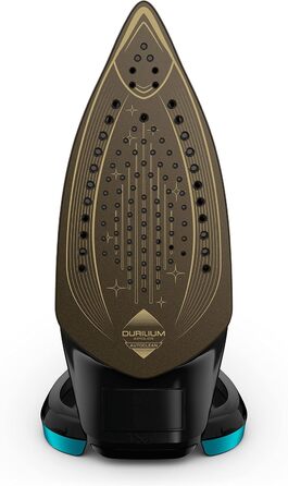 Tefal FV8066 Puregliss Steam Iron | 280 g/min Steam Boost | Vertical Steam | XL Water Filling Opening | Stable Rest | Anti-Scale System | Drip Stop | Auto Shut-Off | Black/Turquoise Black / Turquoise