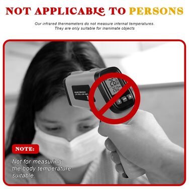 Інфрачервоний термометр лазерний -50°C-550°C, LCD дисплей, цифровий, регульований (не для людей) для піци/холодильників/промисловості