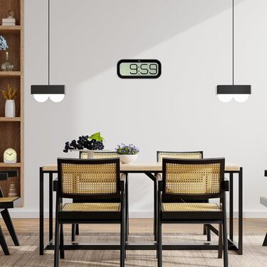 TFA Dostmann Digital Wall Clock with Hourly Chime Bim Bam, 60.4514.02, Radio-Controlled Clock with 5 Different Hourly Chimes (Big Ben, Bird, Cuckoo, Bells, Singing Bowl), Alarm Function, LED Display, white (Black)