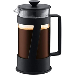 Bodum CREMA Френч-прес для приготування кави, 1.0 л, нержавіюча сталь, чорний