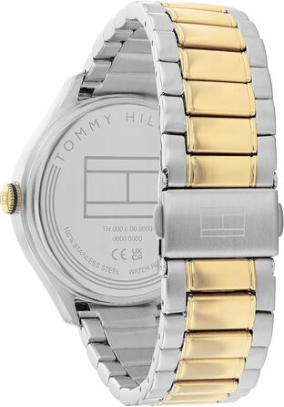 Годинник Tommy Hilfiger для жінок з кварцовим механізмом та бежевим циферблатом та сталевим браслетом